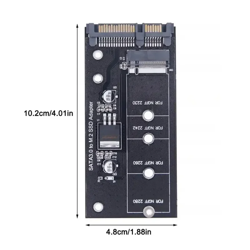 بطاقة محول M2 إلى SATA3 عالية الكفاءة SATA M2.SSD تحويل بطاقة محول NVME SSD ترقية محول SATA 6 جيجابت في الثانية NGFF