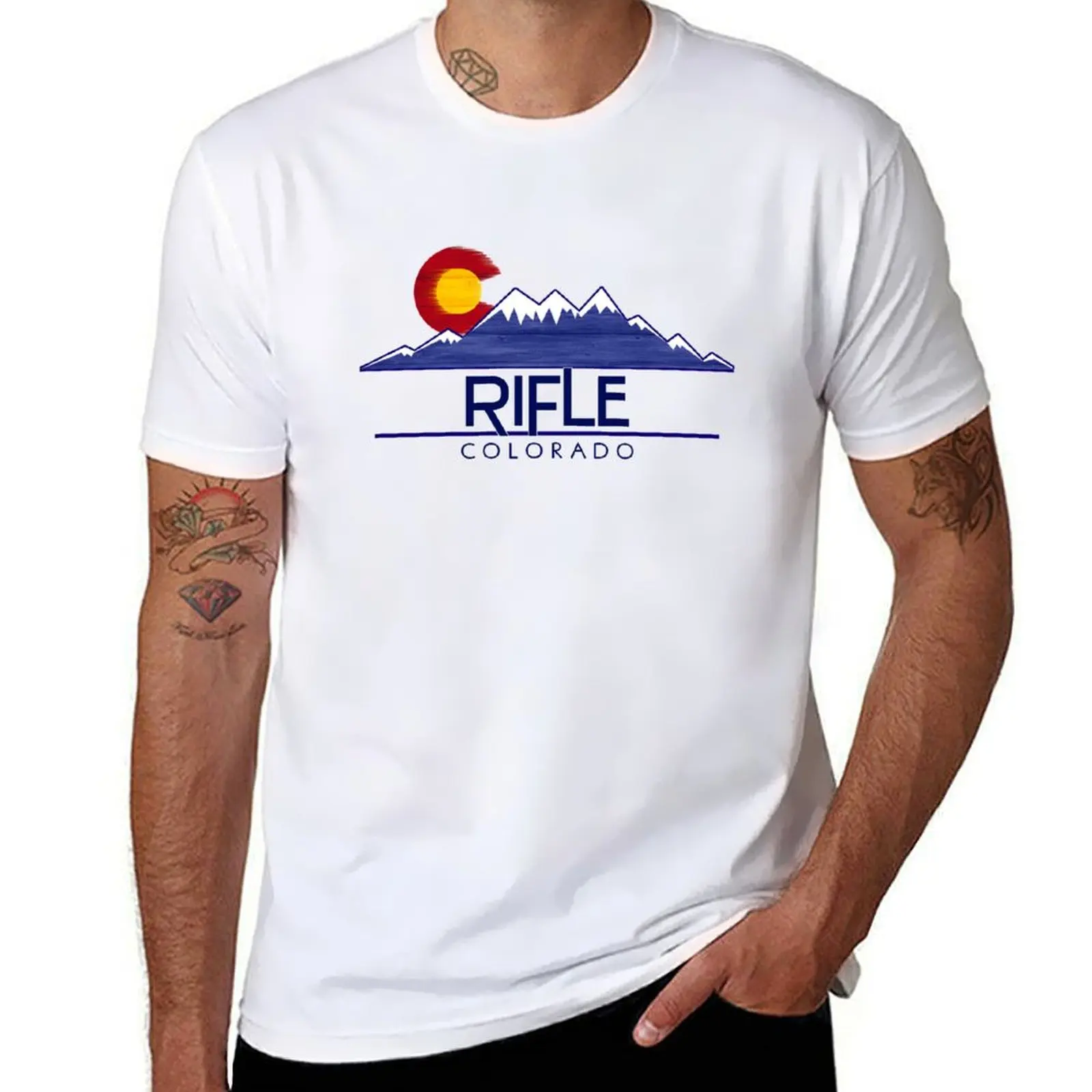 

T-Shirt t cotton man cotton t wood shirt shirts for mountains for man t cotton shirts Rifle pack Colorado man