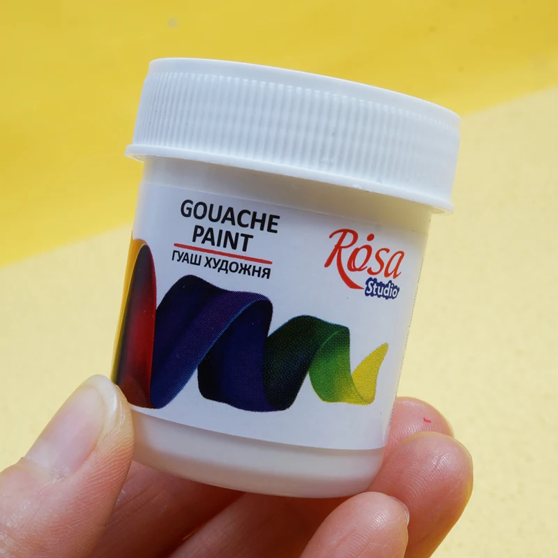 Ukrainian Rosa White Gouache Paint 40ml/bottle Opaque Watercolor Painting Painting with Strong Coverage Painting Materials