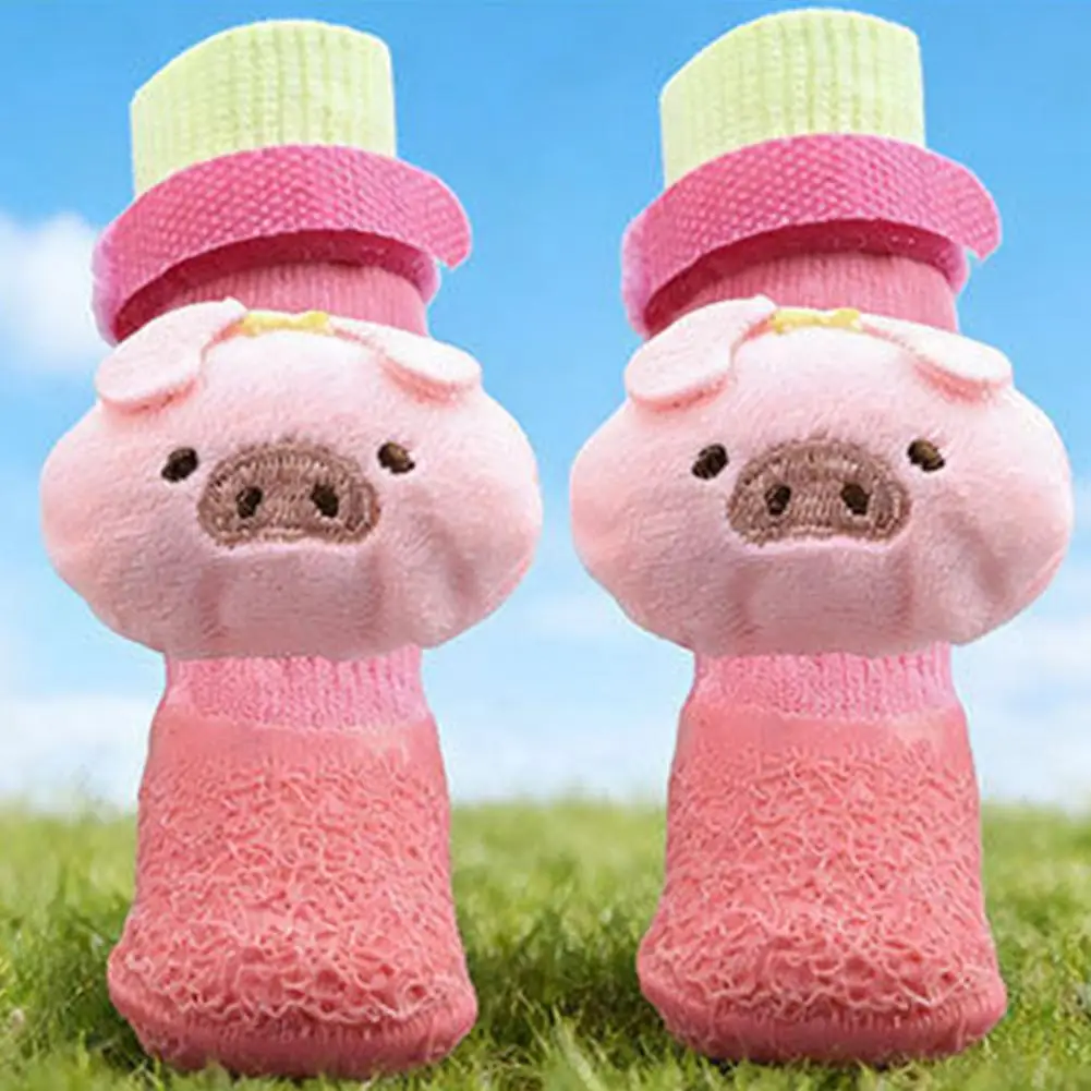 dog-shoes-for-small-breeds-4pcs-waterproof-cartoon-dog-shoes-non-slip-pet-paw-protectors-boots-cute-pig-elephant-small-for-teddy