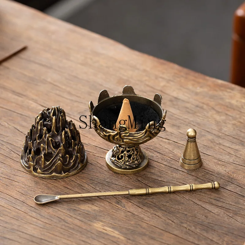 

Оптовая продажа от производителя PYH: ретро-набор для благовоний в стиле Бошань — печь-башня, форма для благовоний, ложка для благовоний (3 предмета)