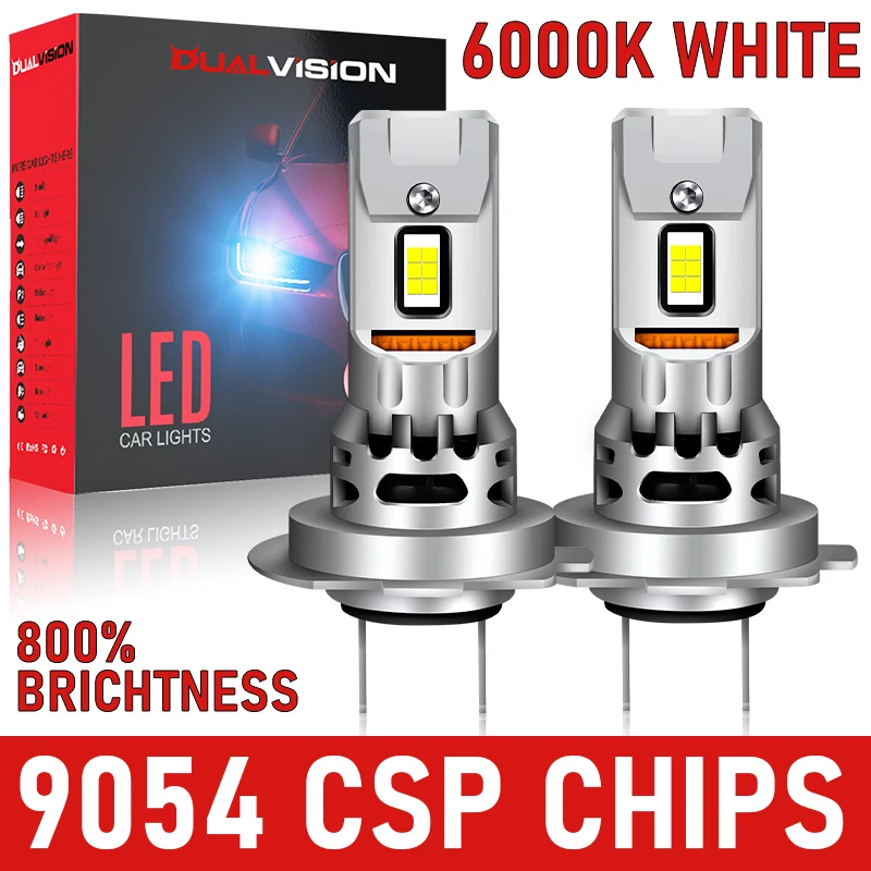 

Turbo H7 LED Car Light Canbus 9054 CSP Chips High Low Beam 1: 1 Mini Diode Universal Adapter L02 L05 L06 Plug&Play Auto Headlamp