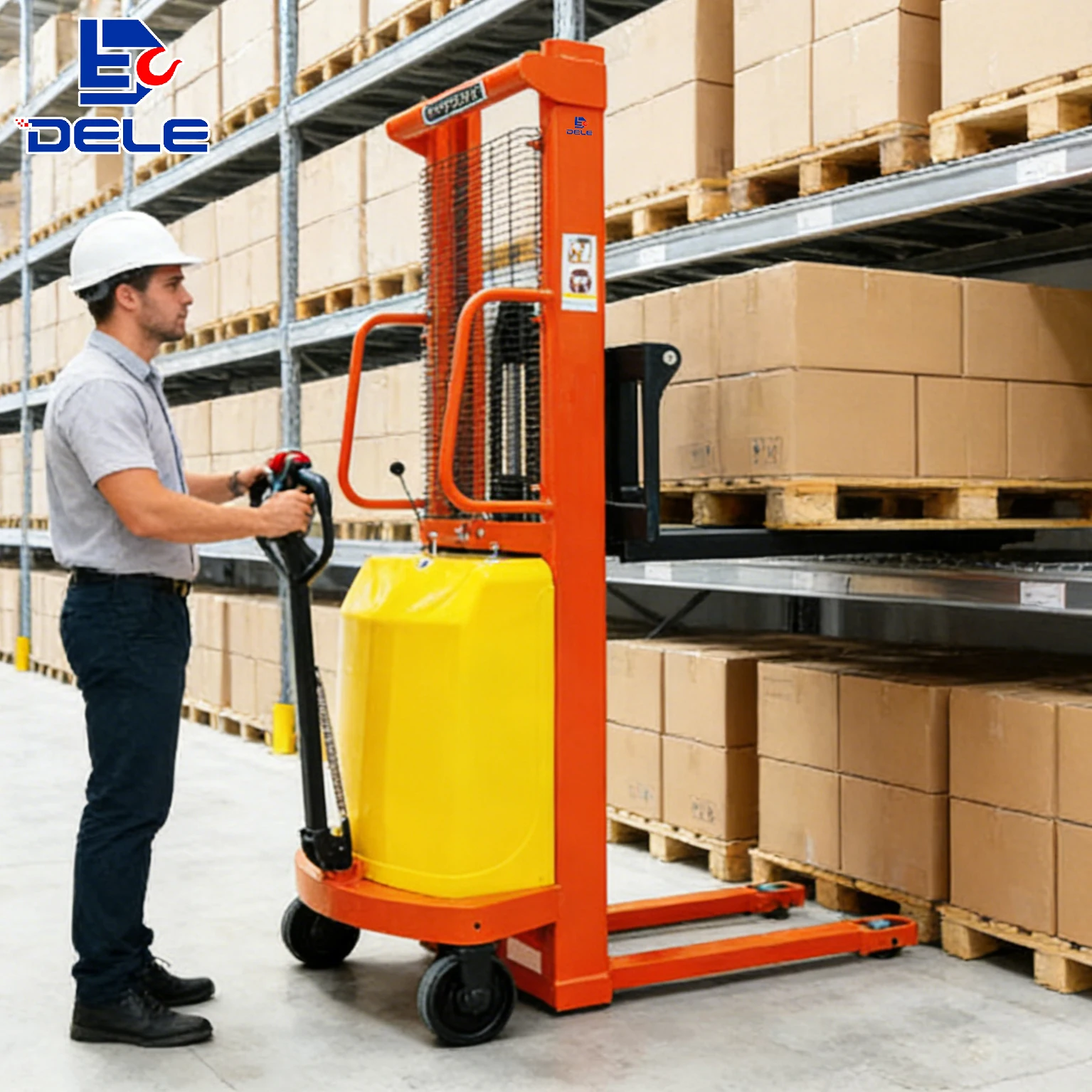 

1.5 Ton 2.5m Electric Pallet Stacker with Lithium Battery and Side Shifter for Professional Industrial Warehouse Logistics