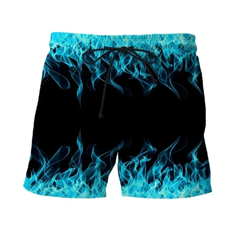 

Summer Flame 3D Print Beach Shorts Men's Casual Fashion Board Shorts Male Swimming Trunks Short Pants Man Swimsuit Clothing