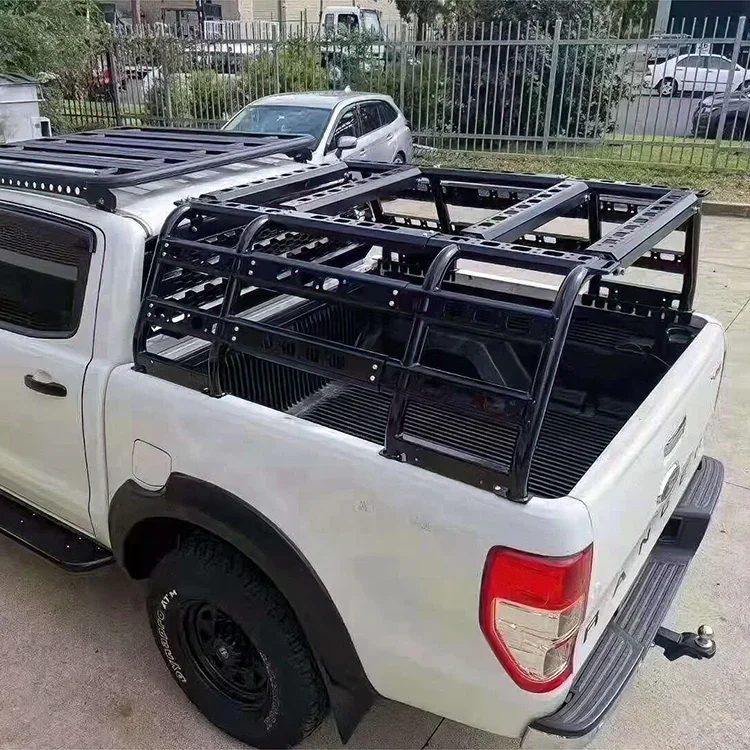 

Best selling Universal 4x4 Pickup Truck Adjustable Roll Bar Tub Rack Bed Ladder Roof Ute Cage
