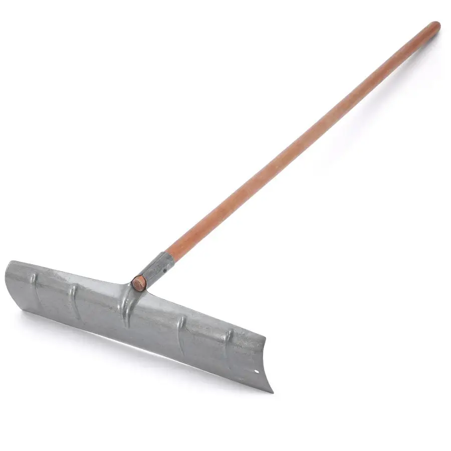 

Упаковка 60-дюймового бетонора с 22-дюймовой стальной граблирующей головкой и съемной деревянной ручкой Инструмент для выравнивания бетонных грабли f