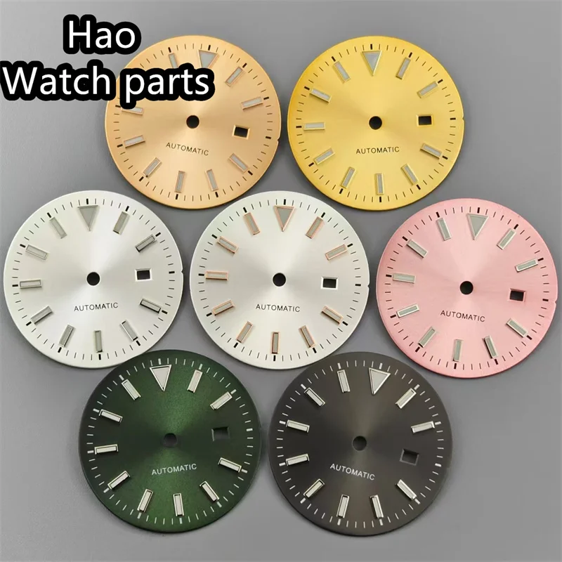 

BLIGER 24.5mm Sunburst Dial White Gray Rose Gold Gold Pink Dial Green Luminous Fit NH05 Movement Women's Watch Accessories