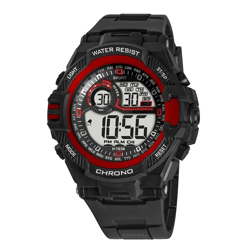 Fashion Electronic Watch for Men Multifunction Waterproof Luminous Alarm Clock Men's Sport Watch Fitness LED Digital Clock Watch