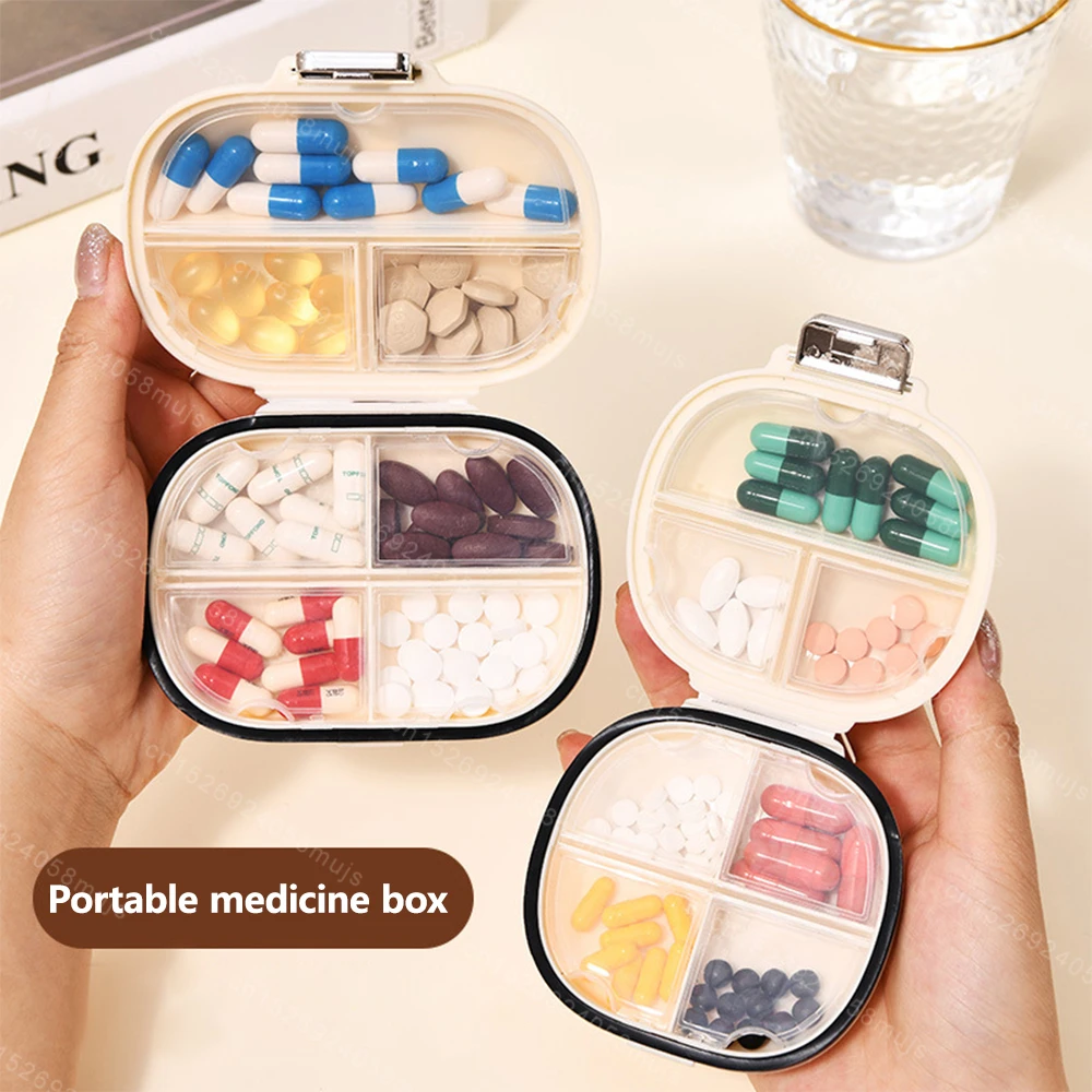 Mini Medicine Pills Box Travel Pill Case Medicine Storage Organizer Container Portable Pill Organizer Tablet Week Pill Dispenser