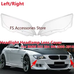 Car Front Headlight Headlamp Lens Cover For BMW E63 E64 M6 2008 2009 2010 Headlamp Cover Headlight Shell 63127186815 63127186816
