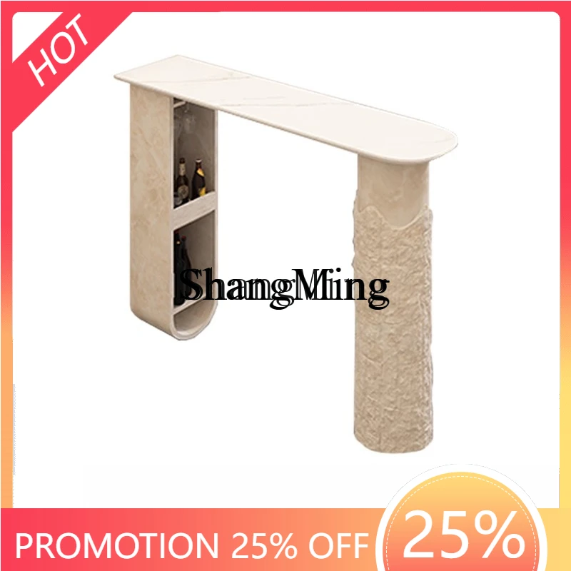 CL slab bar counter household simple leisure high table living room partition wine cabinet