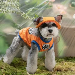 Dragon Ball Cartoon Cat and Dog Vest Summer Pet Small and Medium-sized Dogs Corgi Bichon Pomeranian Schnauzer Clothes Goku