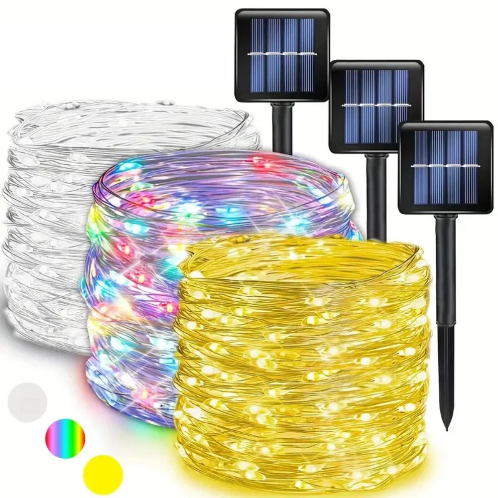 

4-32M Solar LED Light Outdoor Festoon Lamp Garden Fairy Light String Led Twinkle Lamp Wedding Christmas Garland Yard Decoration
