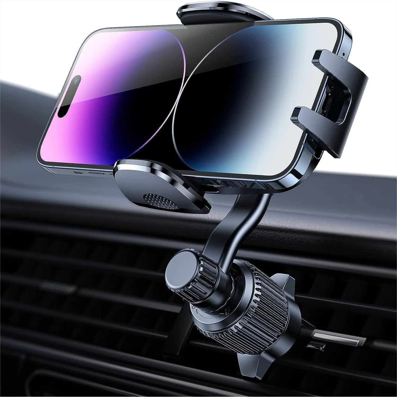 

Car Vent Phone Mount Never Blocking Vent Hands-Free Universal Extension Clip Air Phone Holder Fit for All Phones iPhone 16 15 14 13 12 Samsung More