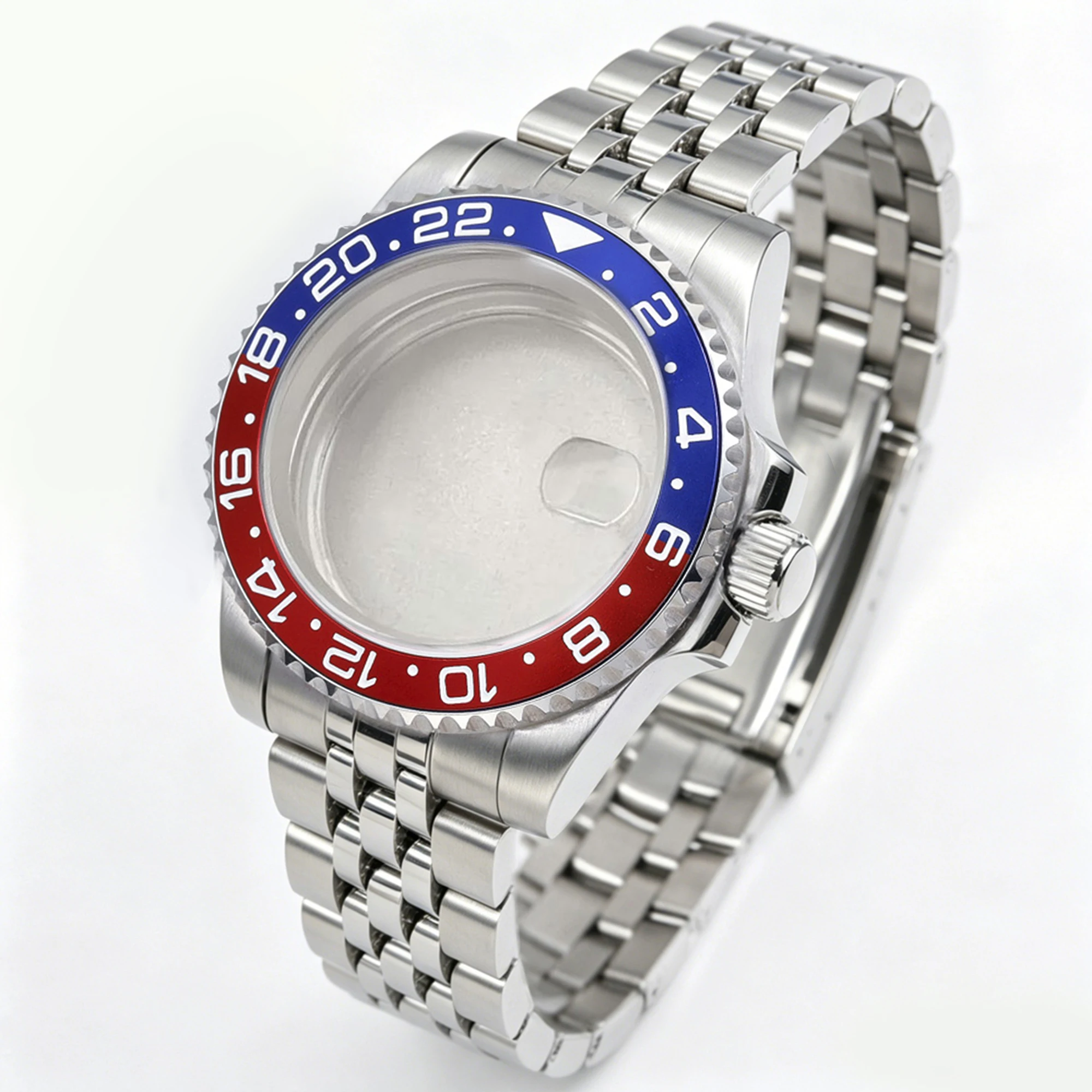 200M Tauchergehäuse 40mm Passend für NH35 NH36 NH34 GMT Uhrengehäuse Jubilee-Armband Saphirglas Schiebeverschluss – Detail 14