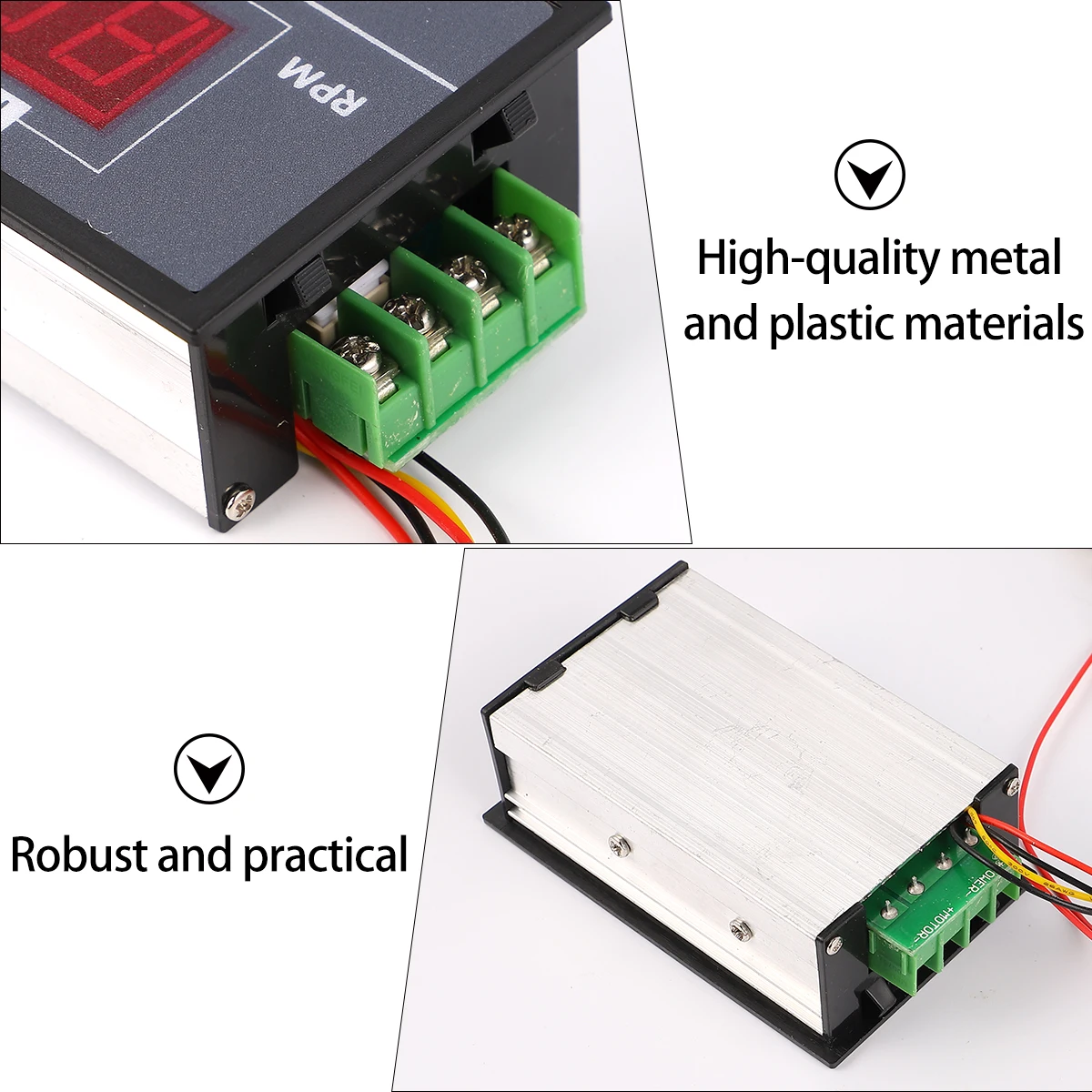

Pwm Motor Controller Dc 6-60V Adjustable Speed Regulator 0-30A Led Display Screw Terminals Governor For 12V 24V 36V 48V