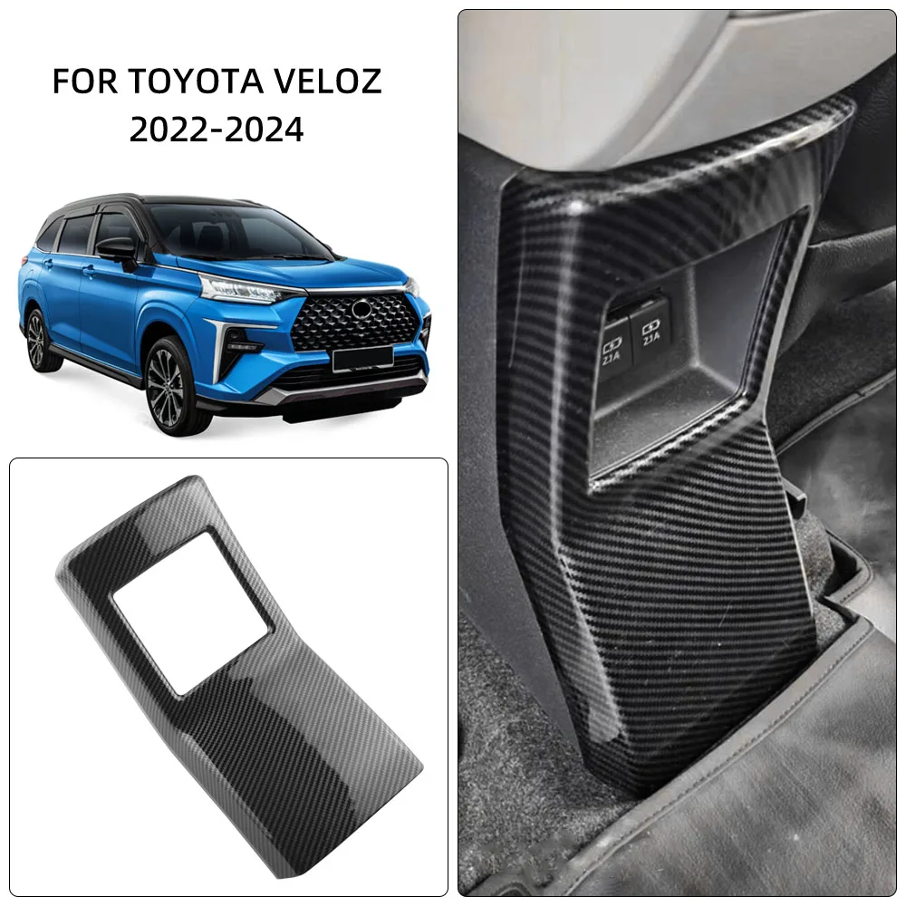 For Toyota Veloz 2022 2023 2024 Accessories Rear AC Vent Panel Cover Back Air Conditioning Oultet Interior Decoration Sticker