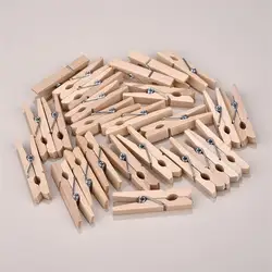 25pcs Mini Natural Wooden Clips Photo Clips Clothespin Clothes Folder Wedding Party Wooden Clip Clips Pegs Dropshipping