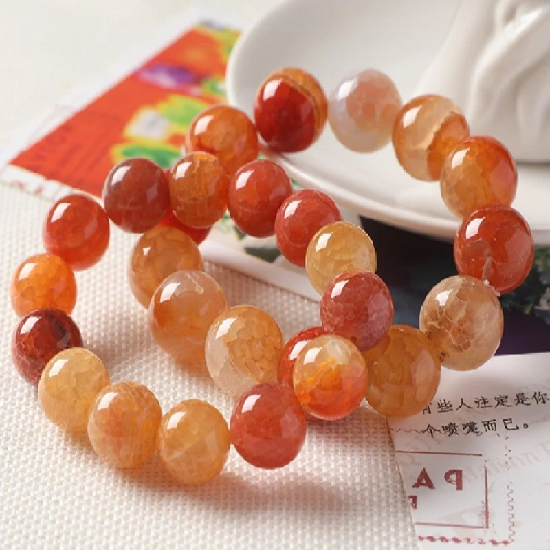 

Natural Dragon Scale Agate Bracelet, Men's and Women's Fashion Lucky Bracelet, Natural Stone Jewelry