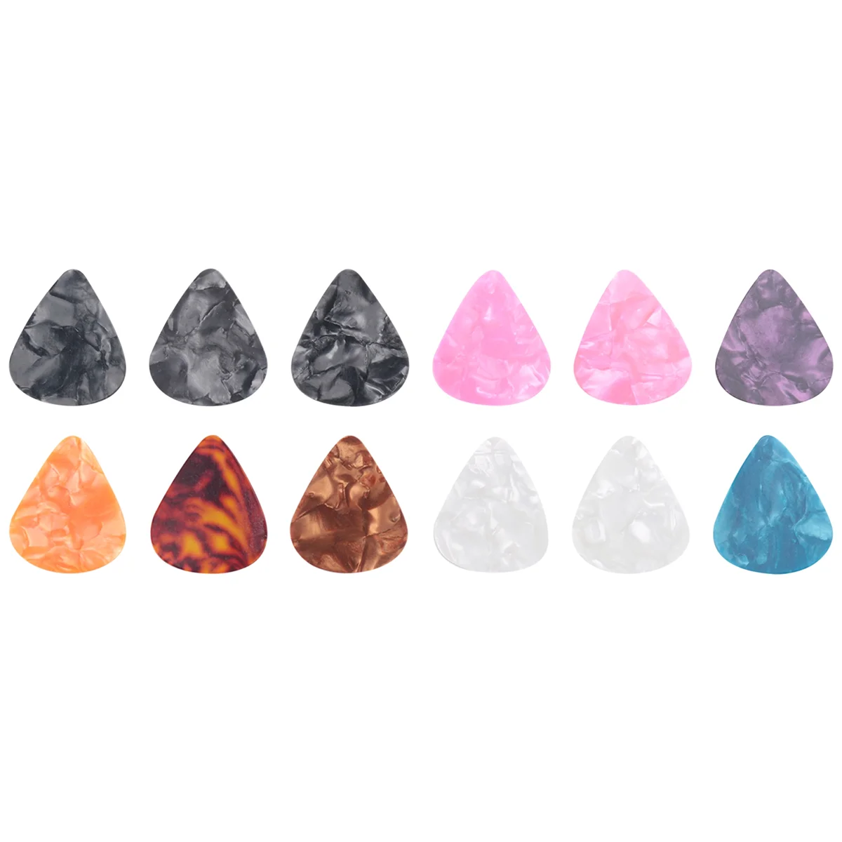 12 x rock picks - Mediators for guitars and basses 3 different thickness