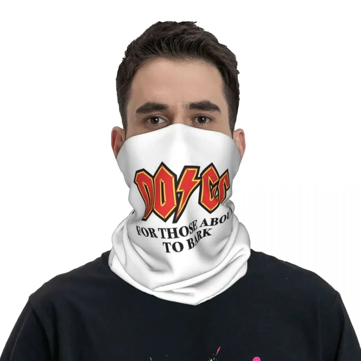 AC DC Heavy Metal Bandana Neck Gaiter Printed Mask Scarf Wielofunkcyjny szalik rowerowy Wędkarstwo dla mężczyzn Kobiety Dorośli Oddychający