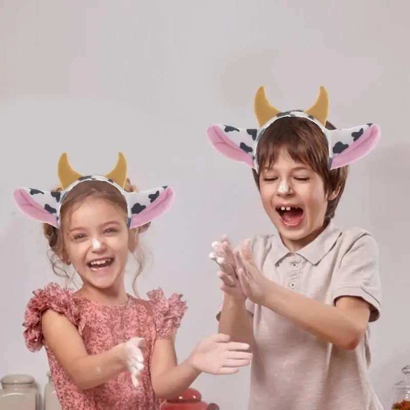 652F Asexuality الأذن الشعر هوب عصابات رأس الحيوان البقرة الأزياء ملحق لقضاء عطلة عيد ميلاد عيد الهالوين #1