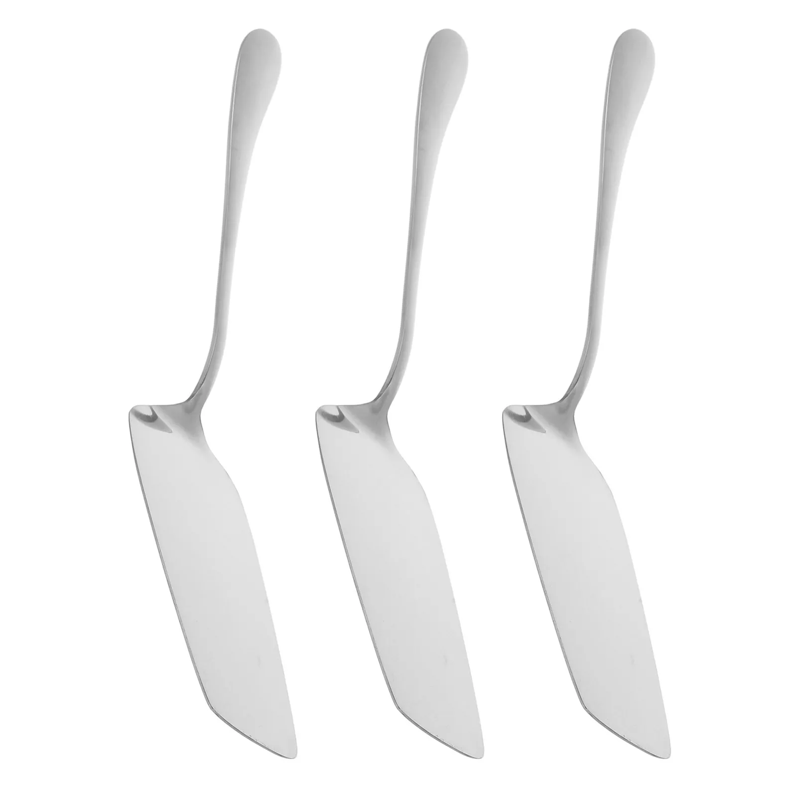 3Pcs Stainless Steel Pie Spatula Set Mirror Cake Serving Utensils Wedding Dessert Tools Cake Lifter Baking Spatula