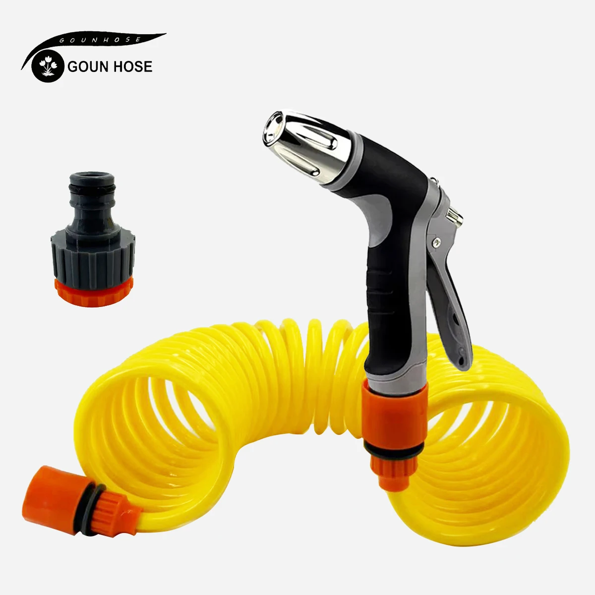 

Expandable Retractable EVA Garden Hose Water Gun Portable Spring Water Pipe for Car Wash And Flower Lawn Watering Curly Pipe