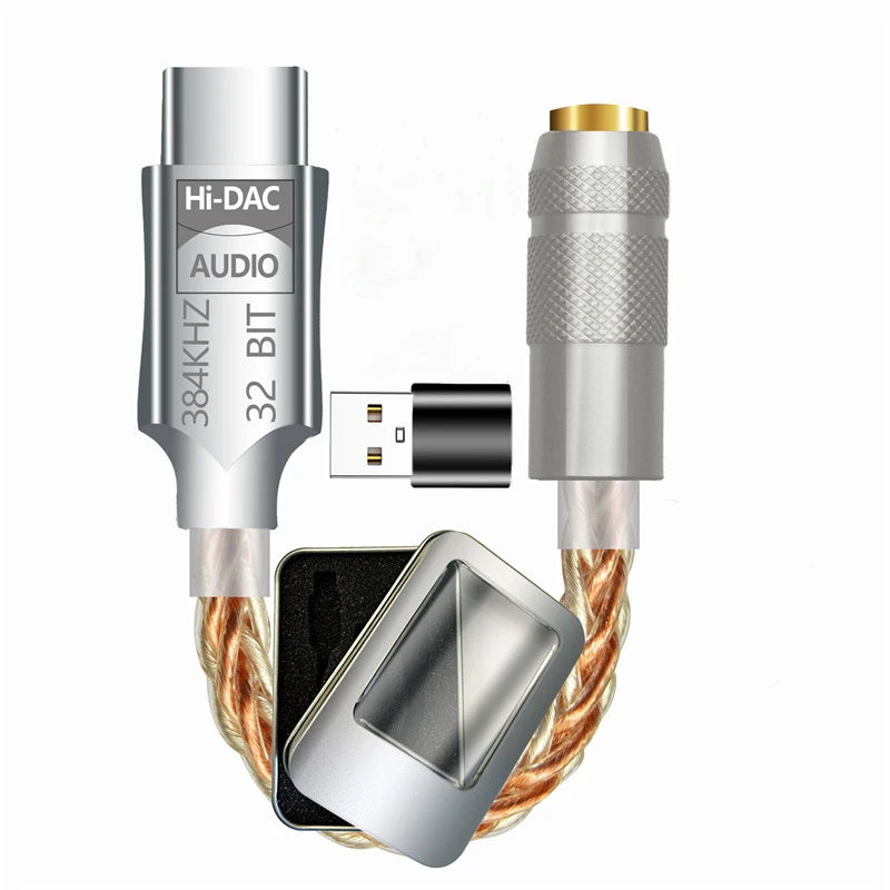 Decodificação de áudio digital portátil, USB tipo C para 3,5mm para USB C, Hifi DAC, ALC5686