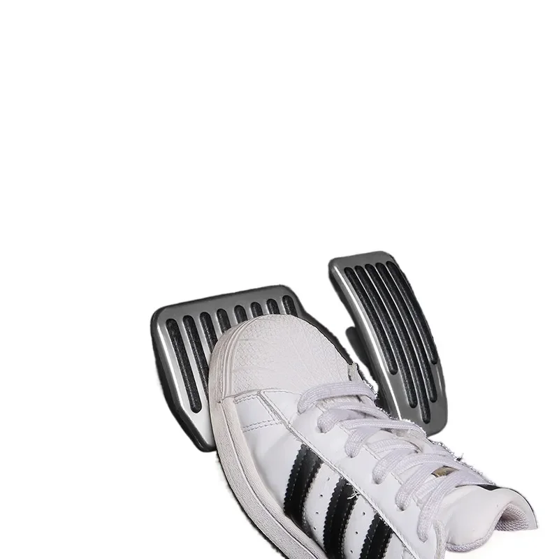 Premium Aluminum Alloy Brake and Accelerator Pedal Covers Anti Slip Foot Rest Pad Modification Accessories Compatible with