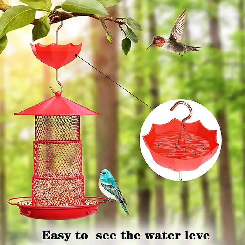 Hummingbird Feeder Anti Ant Hook Flower Shape Leakproof Ant Guard For Hummingbird & Oriole Feeders Sturdy Moat Hooks Outdoors