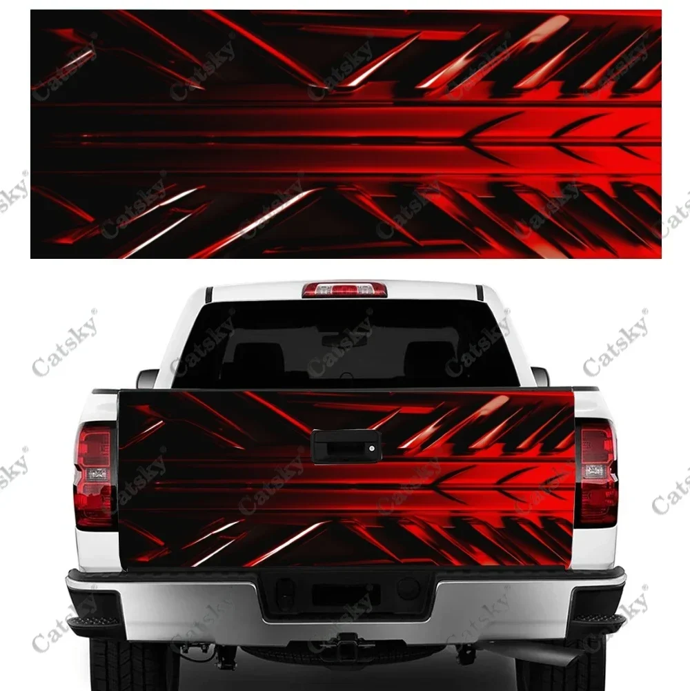 Backdrop Metallic Surfaces Truck Tailgate Wrap Professional Grade Material Universal Fit for Full Size Trucks Weatherproof