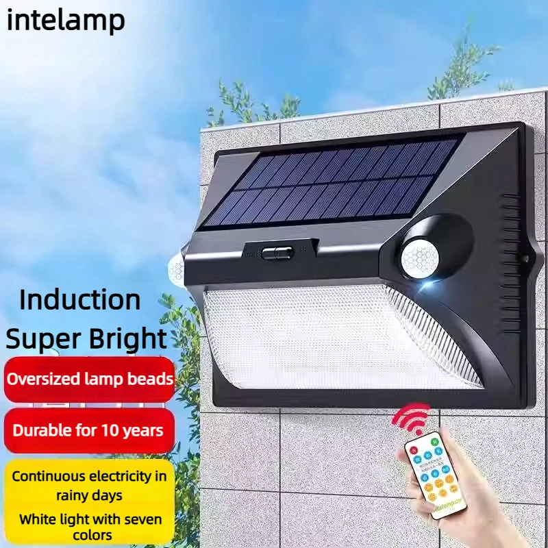 

600LM High Power Solar Led Light Outdoor Powerful Outdoor Motion Sensor Solar Lamp Waterproof Garden Patio Path Wall Lamp
