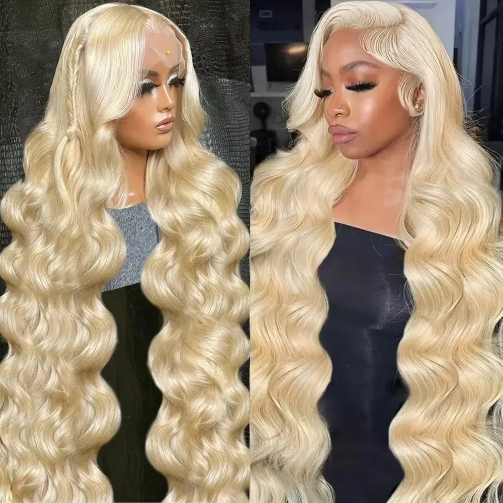 

613 Hd Lace Frontal Wig 13x6 Body Wave Human Hair Wigs Blonde 46 Inch brazilian Lace Front Wig Human Hair for women 220 density