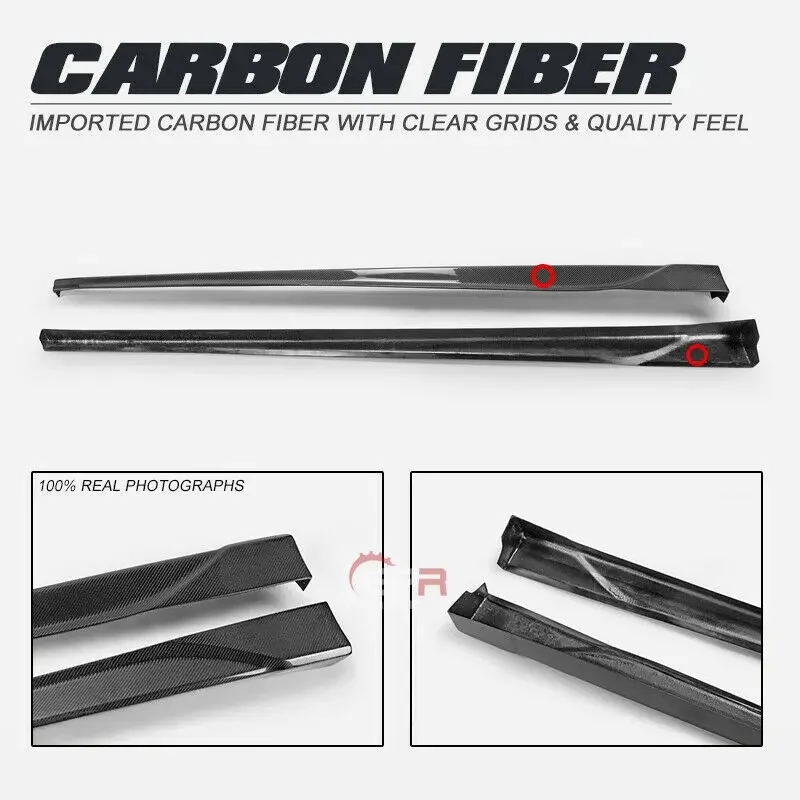 For Lexus 14-18 RC F USC10 ART Style Carbon Fiber Side Skirt Under Board Addon Extension Trim Bodykits 2pcs Parts Left and Right