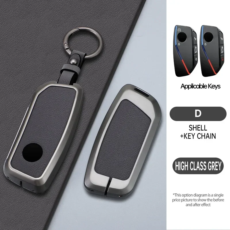 Zinc Alloy Car Key Case Cover Shell Protector Fob For BMW X1 U11 G70 7 Series I7 X7 G07 LCI IX I20 G09 XM U06 G81 M3 2023