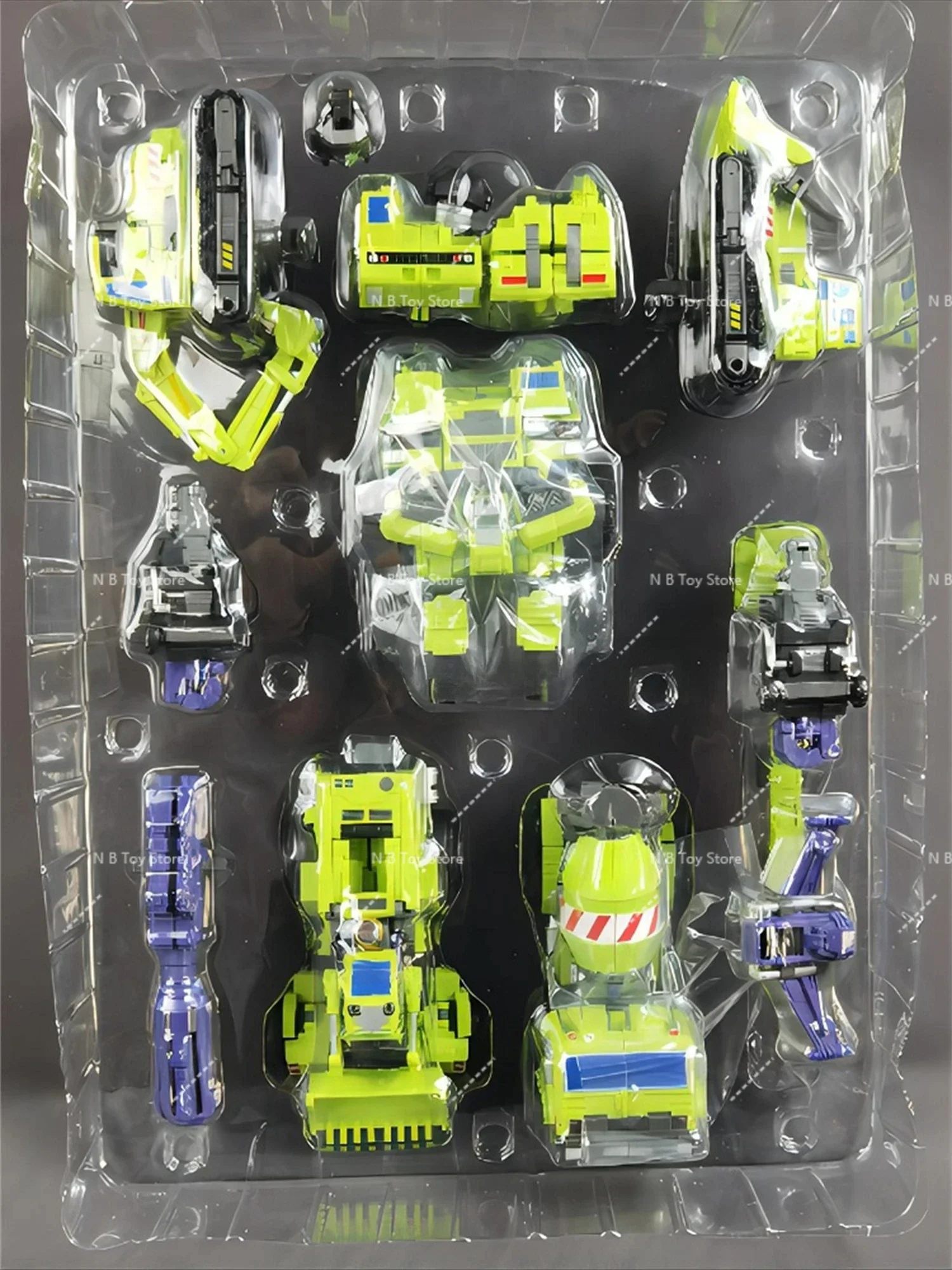 Transformation Action Figure Mt Giant Type-61 Devastator, Scrapper Hook, Mixmaster, Scavenger, Bonecrusher, Long Distance