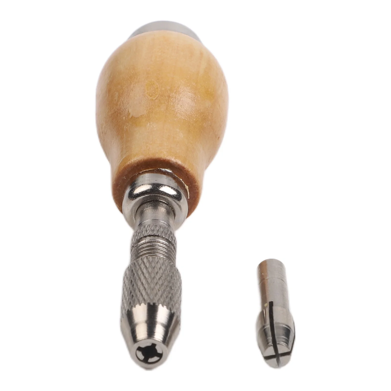 Jeweler Pin Vise Vice with Wooden Handle and Chuck for Precise Wire Twisting and Drilling in Jewelry Making and Craft Projects