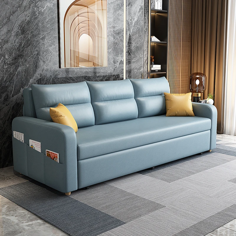 Sofa bed foldable dual-purpose multi-functional storage retractable balcony single double living room small apartment Internet c