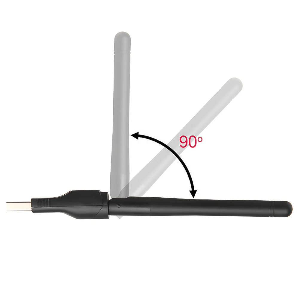 150Mbps MT7601 Wireless Network Card Mini USB WiFi Adapter LAN Wi-Fi Receiver Dongle Antenna 802.11 b/g/n for PC Windows RTL8188