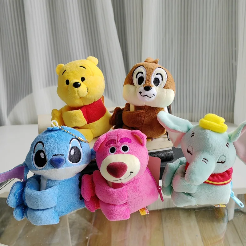 Disney Cartoon Toys Dolls Kawaii Winnie the Pooh Donald Chip Stitch Lotso Alien Collectible Toys Decoration Gift for Girls