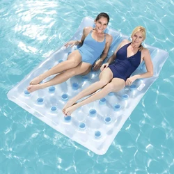 Outdoor Beach Portable Single Double Inflatable Mattress Adult Children Swimming Inflatable Sofa Summer PVC Water Lounger Chair