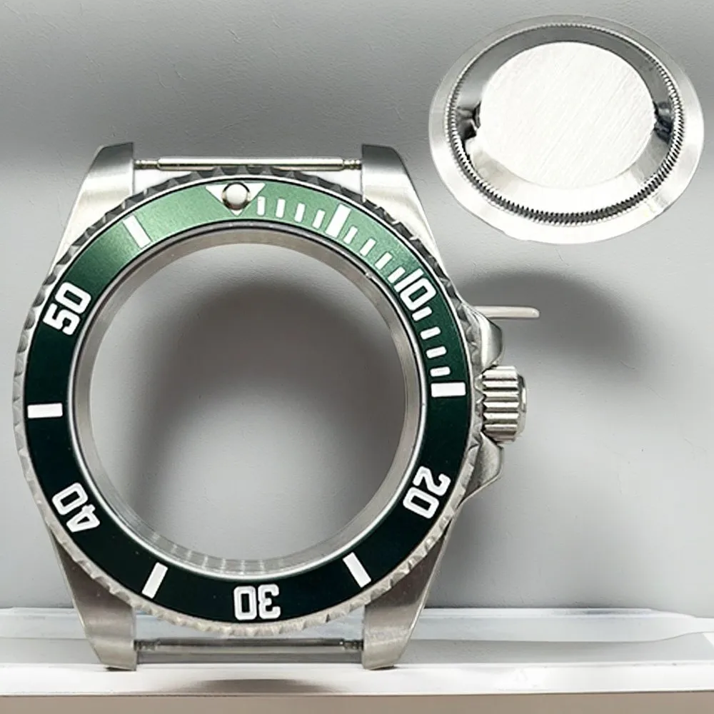 Miyota 8215 8205 ETA2836 NH35 36 Mingzhu DG2813 5833 40 mm schwarze PVD-Gehäusebodenseite, transparentes Saphirglas