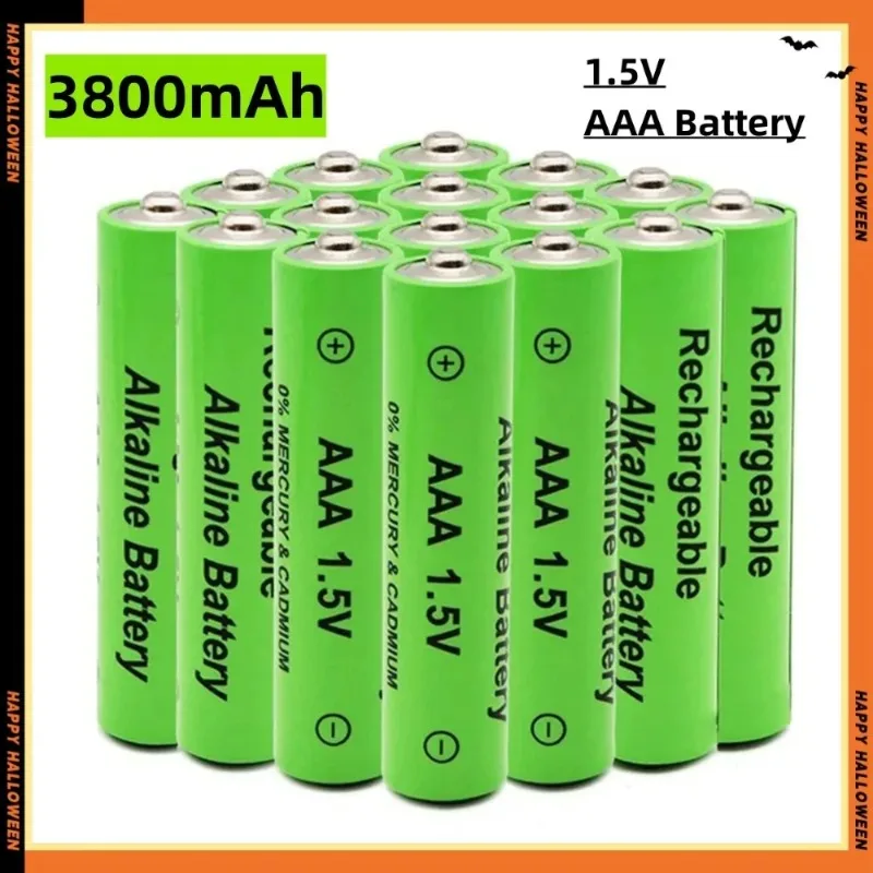 대용량 알카라인 충전식 배터리, 1.5V AA + AAA, 3800mAh, 4800mAh