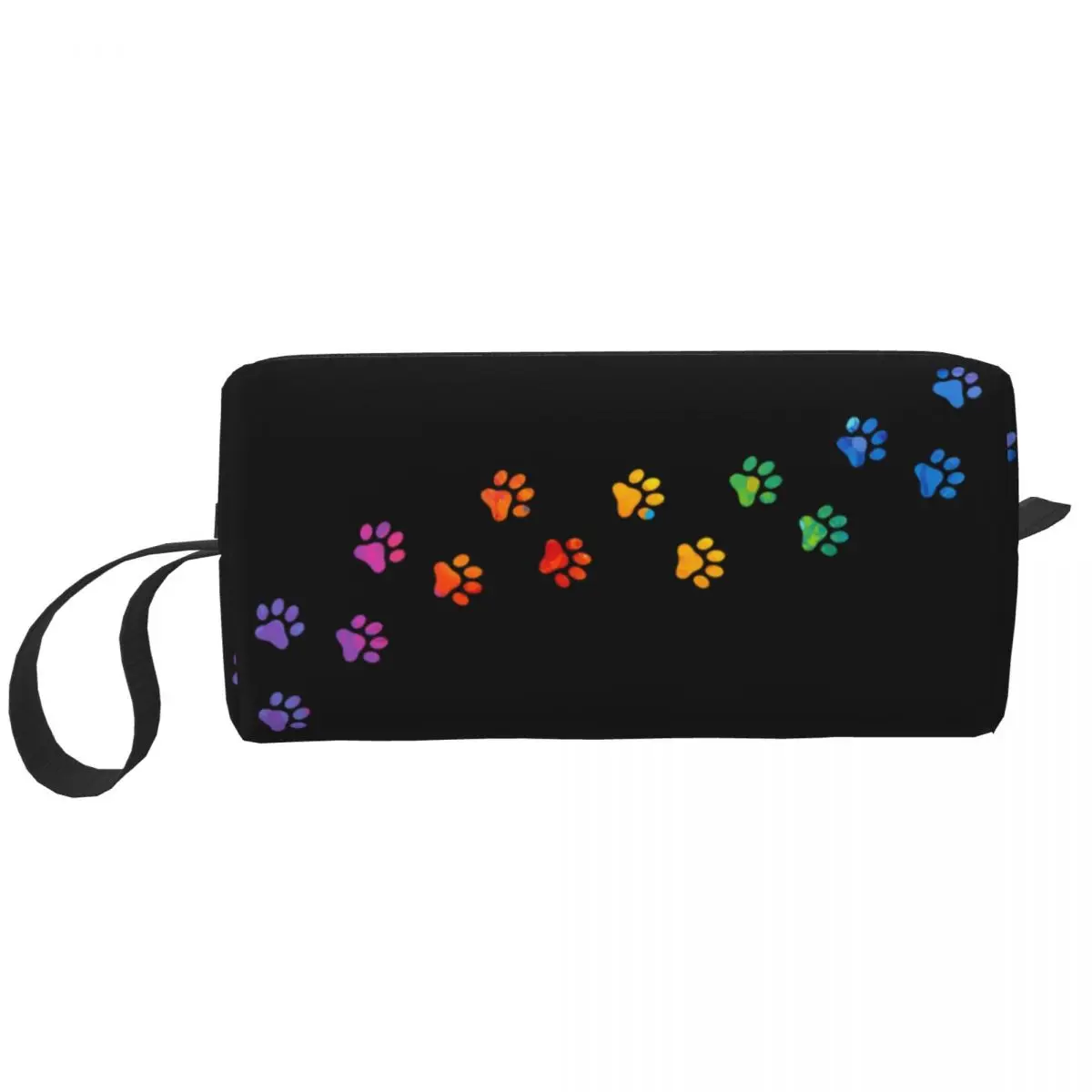 Custom Colorful Dog Paw Travel Cosmetic Bag for Women Makeup Toiletry Organizer Ladies Beauty Storage Dopp Kit