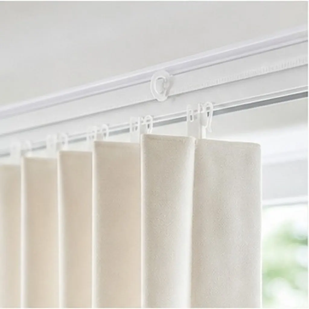 50Pcs Window Curtain Hooks White Adjustable Plastic Drapery Clips Ratchet System Pinch Pleat Hooks for Pleated Drapes Home