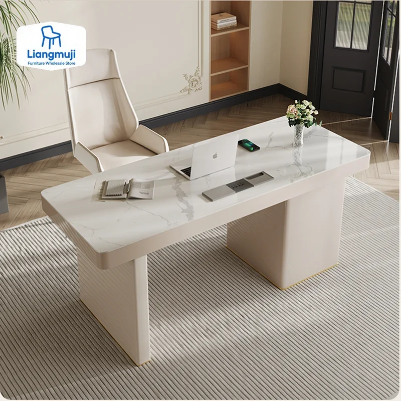 

L Shape Luxury Executive Desk Asthetic Drawers Drawers Bureaux Computer Desk Work Luxury Mesa De Escritorio Office Furniture