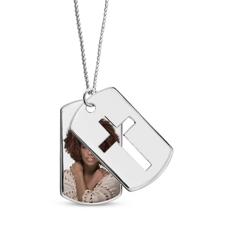 custom-photo-dog-tag-necklace-cross-necklace-stainless-steel-personalized-acrylic-photo-pendant-fathers-day-gift-for-husband