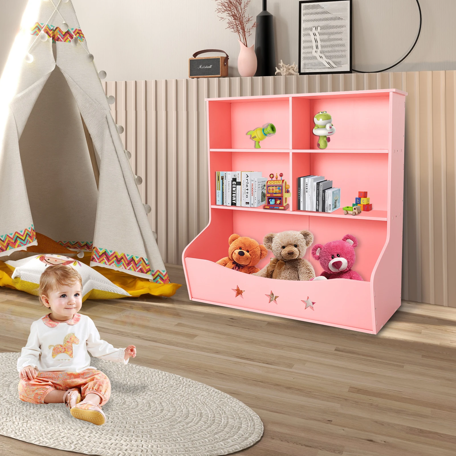 Kinder-Aufbewahrungsregal 3-st – Baby Nursery Things Bewertung und Preis