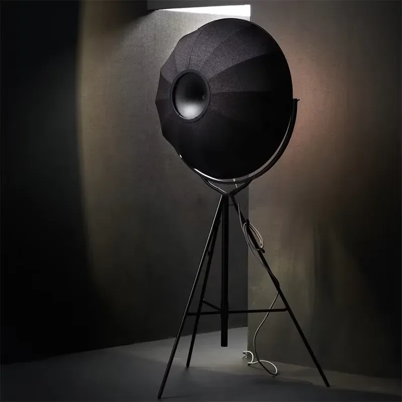 Modern E27 Floor Lamp Iron Frame Fabric Shade LED Standing Light for Bedroom Office Living Room Home Decor Lighting Fixture
